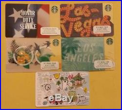 100 count 2017 Starbucks Los Angeles city Orange County Las Vegas honor card lot