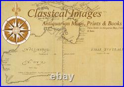 1855 US Coast Survey & Bache Antique Map Santa Barbara, Los Angeles, California
