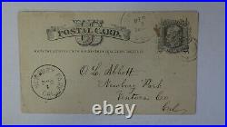 1880 Newbury Park Ventura CA Orange Steamer Wilmington Stage Driver Postal Card