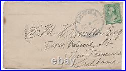 1880s US Cover with Bold Fancy Cancel with Star from Azuza Los Angeles County CA
