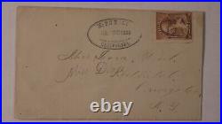 1886 McPherson Los Angeles CA Town & County Fancy Cancel CROSS Cover to NY