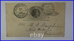 1890 Elizabeth Lake LA Lottery CA Rare DPO Santa Barbara Sanborn Ad Postal Card