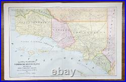 1892 SANTA BARBARA VENTURA LOS ANGELES ORANGE COUNTIES CALIFORNIA Old Antique