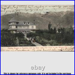 1898 Early Mount Wilson Hotel California Los Angeles Co. Antique Photo Sign