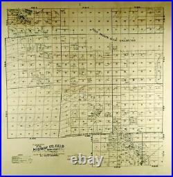 1901 Midway Oil Field / Original Map / Kern County California / Linen Backed
