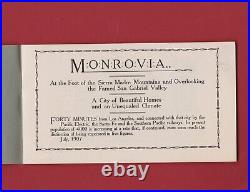 1907 Booklet MONROVIA Gem Of The Foothills LOS ANGELES COUNTY California