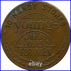 1928 Los Angeles, California CA Young's Speedy Shoes Good Luck Don't Worry Token