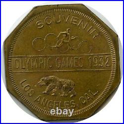 1932 Olympic Games Los Angeles, California CA US Battle Fleet Medal Token