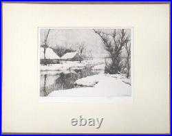 1935 C. Jac Young Pencil Signed Etching, Where Memory Lingers