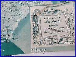 1945 WWII Double-Sided Map of Los Angeles City & County for Service Men & Women
