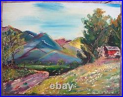1950s Landscape La Puente Valley Los Angeles California Painting Plein Air
