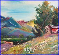 1950s Landscape La Puente Valley Los Angeles California Painting Plein Air