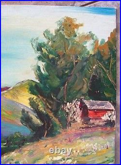 1950s Landscape La Puente Valley Los Angeles California Painting Plein Air