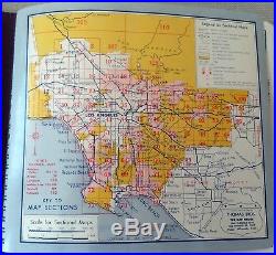 1955 Los Angeles County Thomas Brother Atlas Street Maps LA Popular Bros