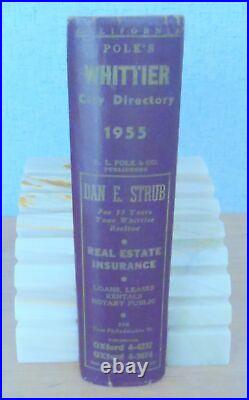 1955 Whittier City Polk's Directory Los Angeles County Small Business History