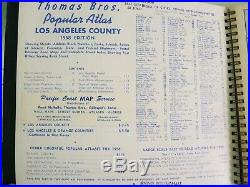 1958 Thomas Bros Atlas Guide Map LOS ANGELES CALIFORNIA City & County RARE