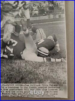 1959 Ollie Matson NFL Football Photo Los Angeles Rams County Stadium Negro Black