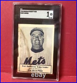 1963 Nassau County Bsa Duke Snier New York Mets Very Rare! Price Drop