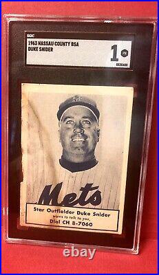 1963 Nassau County Bsa Duke Snier New York Mets Very Rare! Price Drop