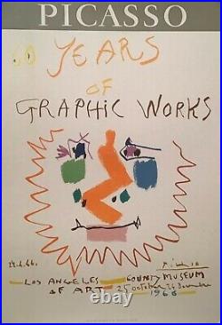 1966 Original Picasso Poster 60 Years of Graphic Works