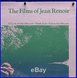 1969 Vintage FILMS OF JEAN RENOIR Los Angeles County Museum SCREEN PRINT