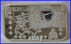 1978 La County Fair. 999 Silver Art Bar Collectible 1 Troy Oz Los Angeles