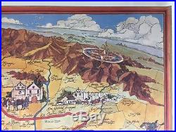 1981 Cartoon Map The Historic Ranchos Of Los Angeles County, 30 X 24