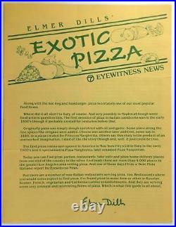 1984 Eyewitness News 7 ELMER DILLS Exotic Pizza Guide Los Angeles Orange County