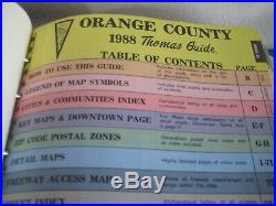 1988 Large Binder THOMAS GUIDE Commercial Street Atlas Los Angeles Orange County