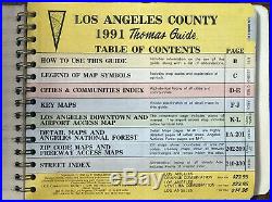 1991 Los Angeles County Street Guide & Directory Thomas Guide Updated Edition
