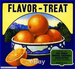 307158 San Dimas Los Angeles County Flavor-Treat Orange Crate POSTER Affiche