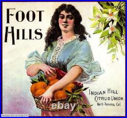 308960 Pomona Los Angeles County Foot Hills #2 Orange Crate POSTER Affiche