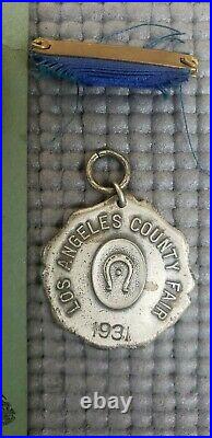 3 Los Angeles County Fair Horse Club Division 1931 Champion, 2nd, & 3rd Medals