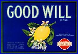 98850 Glendora Los Angeles County Good Will Lemon Decor LAMINATED POSTER DE