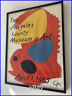 Alexander Calder Los Angeles County Museum of Art Lithograph Framed. Very Rare