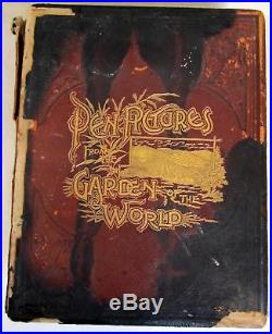 Antico 1889 ILLUSTRATA HISTORY OF LOS ANGELES COUNTY Copertina rigida libro raro