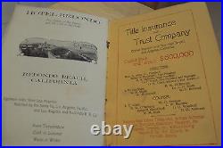 Antique 1905 VERY RARE Railways Travel GuideSUBURBAN TRIPSLos Angeles