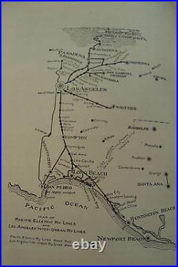 Antique 1905 VERY RARE Railways Travel GuideSUBURBAN TRIPSLos Angeles