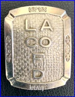 Antique 40s Los Angeles County Fire Department La Co Fd Fighter Man Belt Buckle