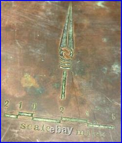 Antique Copper Printing Plate (Southern California) Freeway Map, Scale in Miles