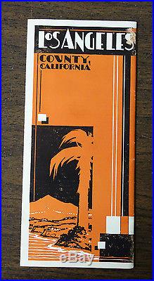 Antique Los Angeles County California Booklet Brochure 1930's Facts Statistics