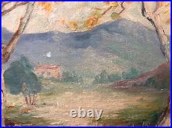 Antique Old California Plein Air Impressionist Landscape Oil Painting, Teagle