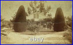 Antique cdv photo lot 2 Los Angeles T. E. Stanton Mrs Longstreet's Home VTG CA