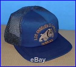 + Authentic Los Angeles County Sheriff Homicide Mesh Back Hat Cap Bulldog Logo