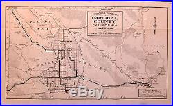 Automobile Road Map of Imperial County Los Angeles SoCal 1928 Calexico
