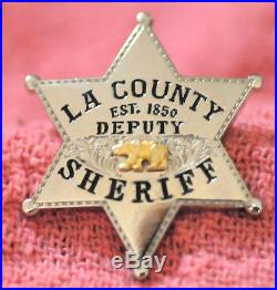 BADGE PIN LOS ANGELES COUNTY SHERIFF Autographed By Lee Baca Lapel Pin