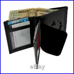 Badge Wallet Police Corrections Bifold Black Leather Mens Perfect Fit 104 Custom