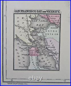 California San Francisco Oakland Los Angeles San Diego 1887 Bradley-Mitchell map