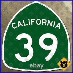 California state route 39 Huntington Beach La Habra Azusa marker road sign 11x12