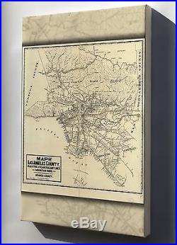 Canvas 16x24 Map Of Los Angeles County 1912